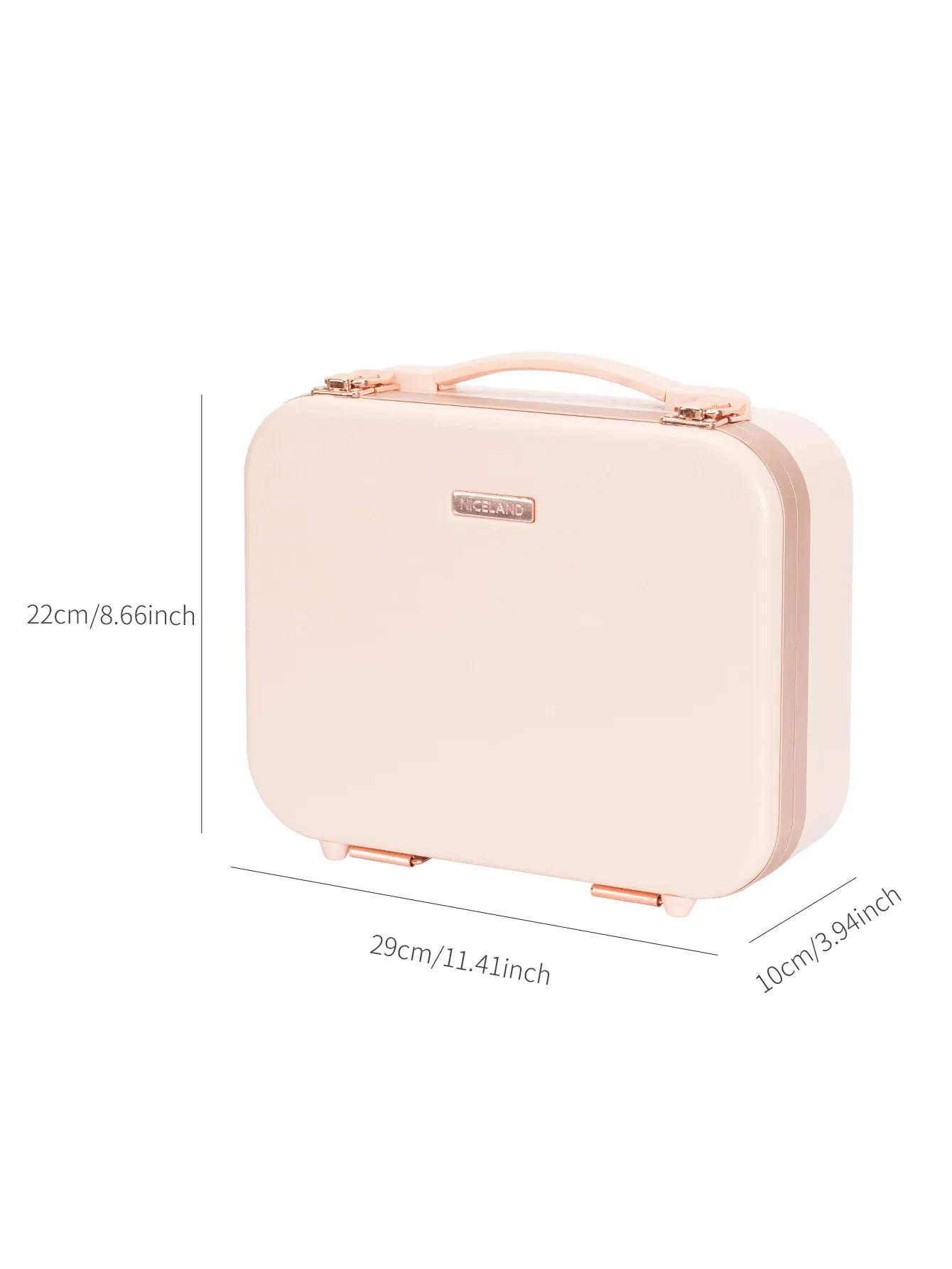 Color: Pink - Women Skin Care Travel Storage Box Fashion Portable Makeup Bags Large Capacity Cosmetic Case with LED Mirror