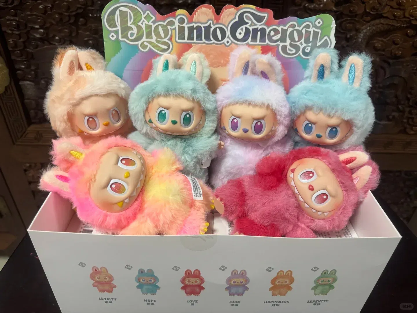 Color: WHITE - Super Beautiful POPMART Original Genuine Labubu V3 Big Into Energy Series Vinyl Blind Box Cute and Interesting Birthday Present