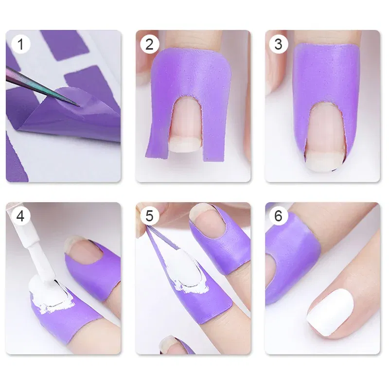 U-shape Nail Form Guide Sticker Stripping Tape Anti-splash Protection Nails Creative Fingerprint Stickers Finger Skin Protection
