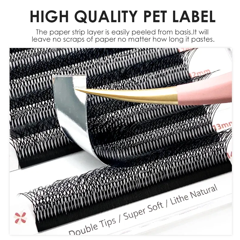 Color: Brushed Chrome, Curl: D, Thickness: 0.07mm, Length: 10mm - NATUHANA 3D 4D WW Shaped Eyelash extensions 0.07mm C D L LU Curl Premade Fans Faux Mink Volume Lashes Korean Make Up Tool