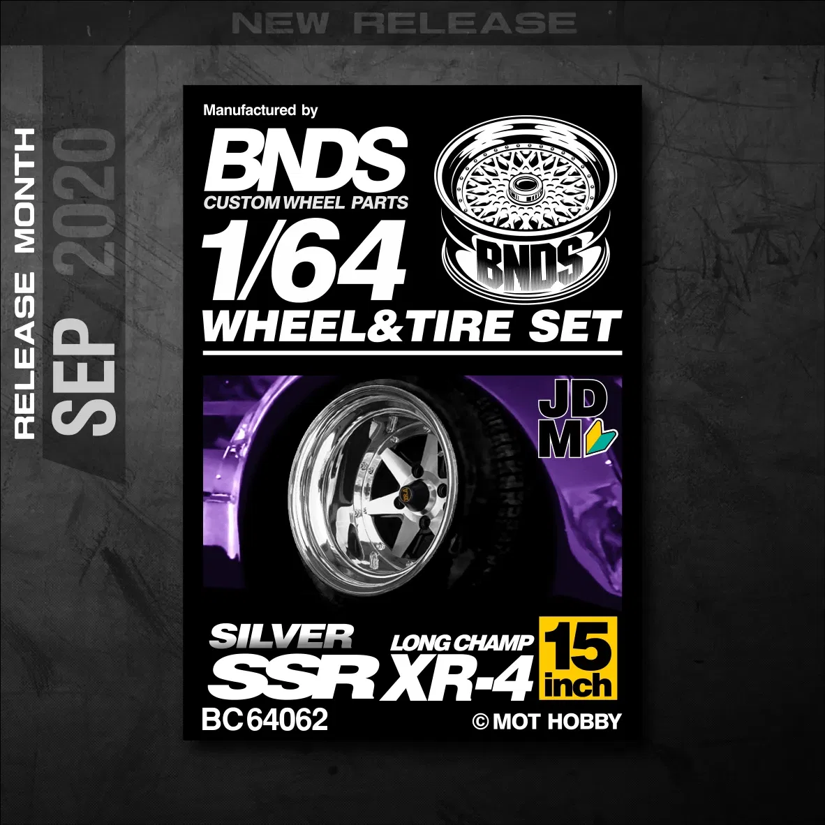 Color: Silver - 1/64 Alloy Wheels With Rubber Tires By BNDS Assembly Rims Modified Parts for Model Car Refitted VIP Style No.64053-64088