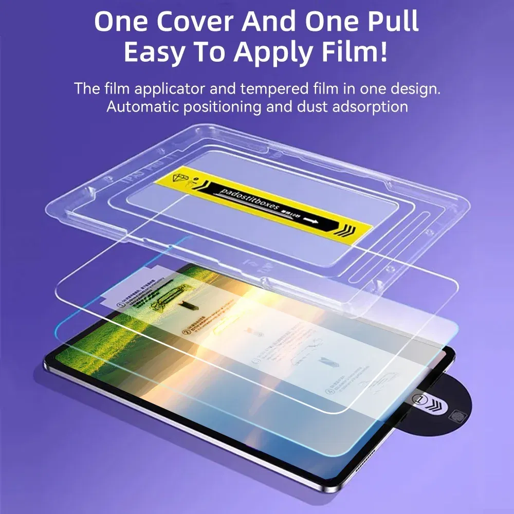 Color: Blue - For iPad Air M2 Tempered Glass Screen Pro 11/13 M4 Protector Film fir for 5/6/7/8/9/10th Gen Air4/5 Mini6 Air3 10.5