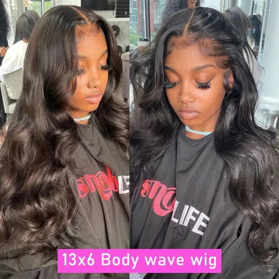 Color: #1, Ships From: CHINA, Stretched Length: 20inches, Density: 150% - 13x6 13x4 Body Wave Glueless Wig HD Transparent Lace Front Wig Human Hair Pre Plucked Brazilian 4x4 Lace Closure Wigs For Women