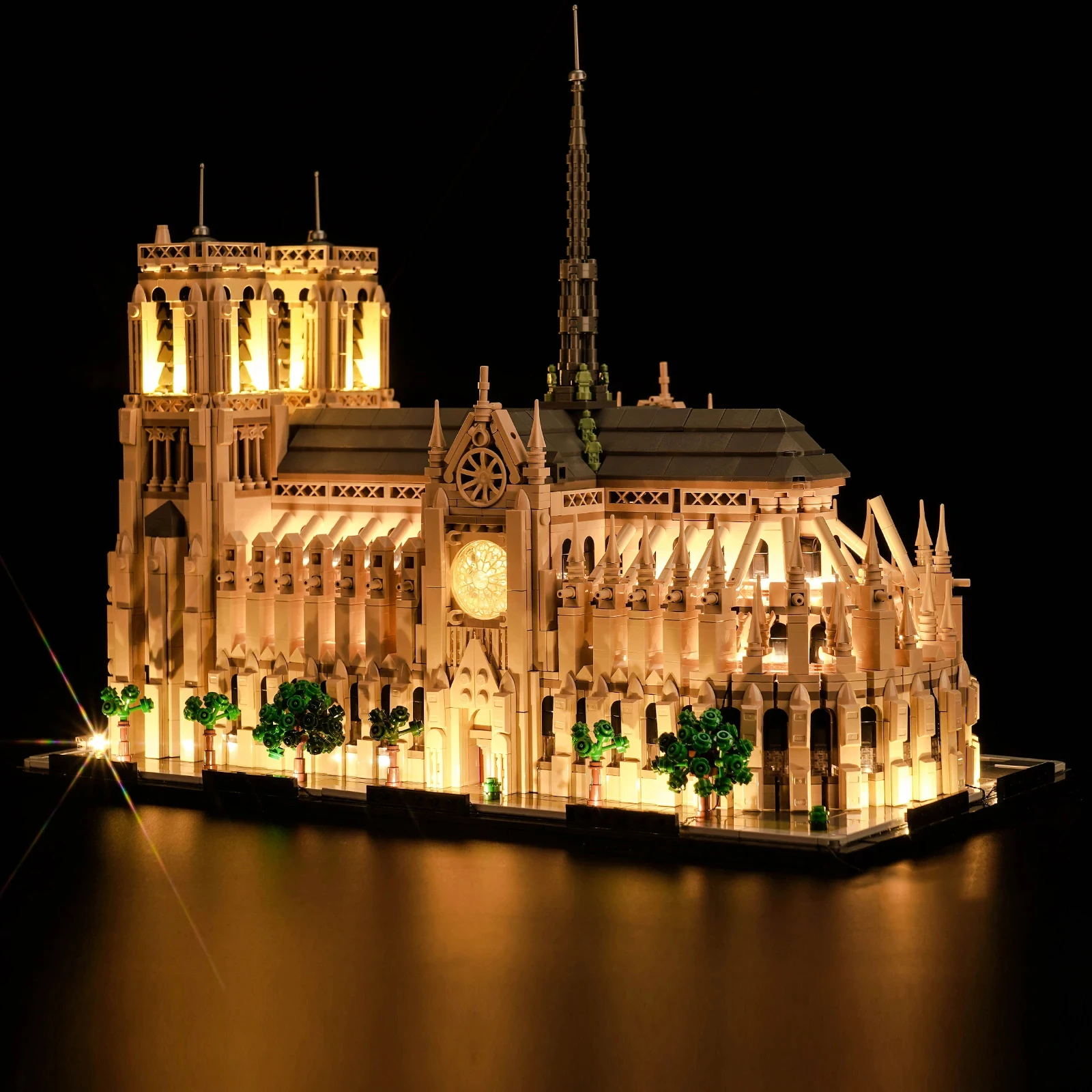Color: Wood, Size: S - Kalein 4383pcs Notre Dame Cathedral Building Model Building Blocks Adult Collection Set Toys for Boys and Girls Birthday Gifts