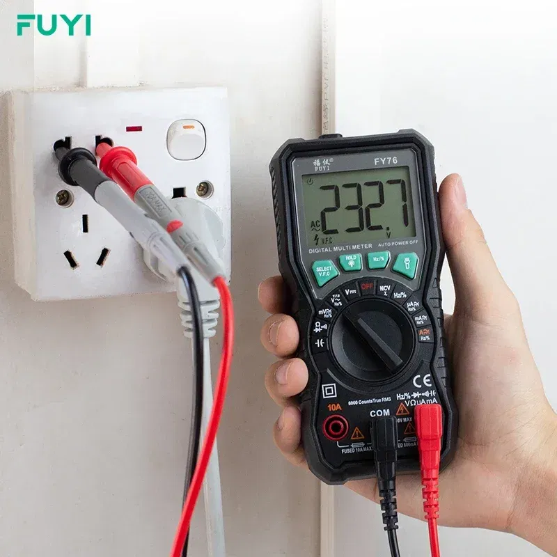 MASTFUYI LCD Digital Multimeter Ammeter AC DC Voltmeter Mini Hand Held Digital Multimeter Cable Ohm Meter With Probe Combination