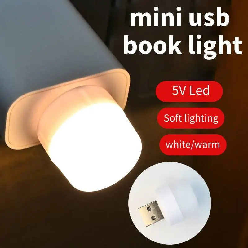 Emitting Color: Dark green, Ships From: CHINA - Mini USB Desk Lamp Bulb Eye Protection LED Night Light Gift Charging USB Small Round Book Lamp Christmas Bedroom Decoration