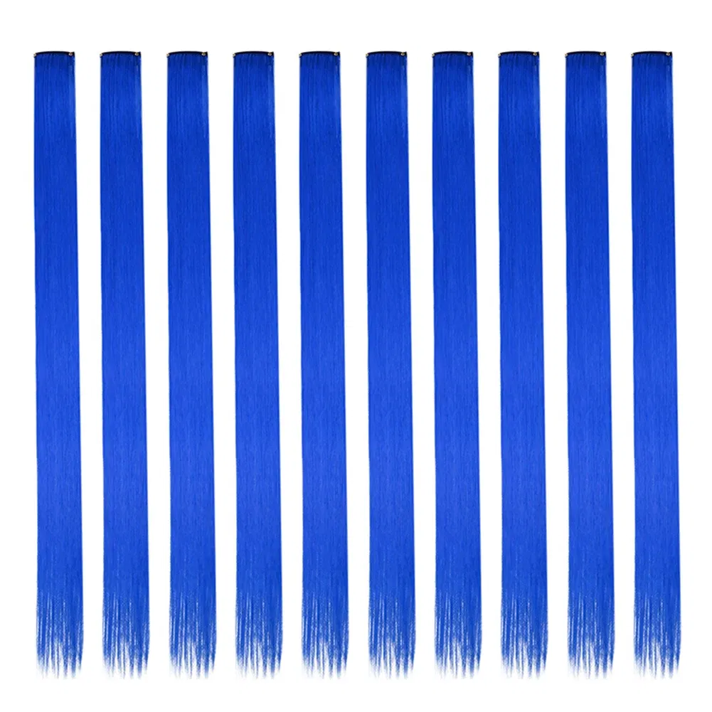 Color: T1B/Burgundy, Stretched Length: 22inches, Ships From: CHINA - Synthetic 10 Pcs Straight Hair Extensions Clip in Hairpieces 22 Inch Hightlight Colorful Hair for Women Party Cosplay Gifts