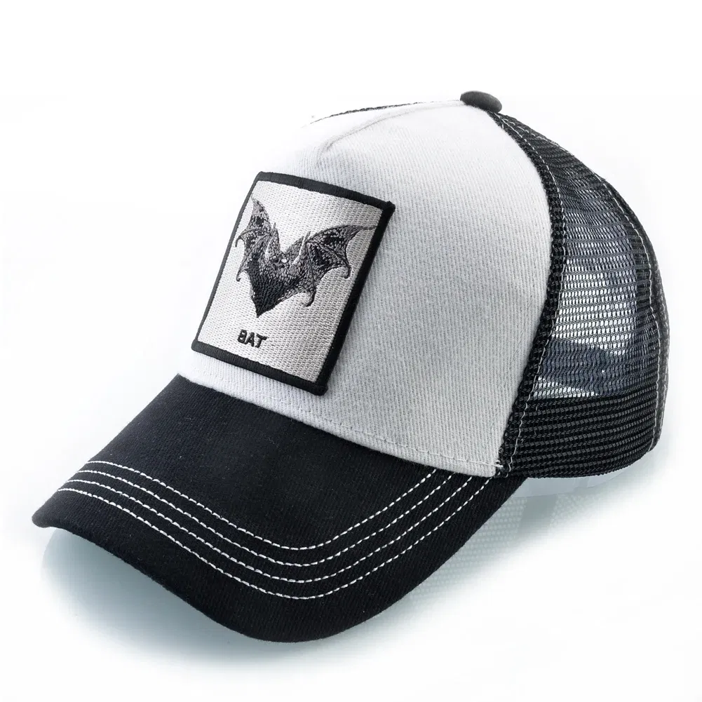 Color: Black - Baseball Cap With Bat Embroidery Four Seasons Snapback Trucker Caps Men Women Fashion Hip Hop Baseball Hat Outdoor Visor Caps