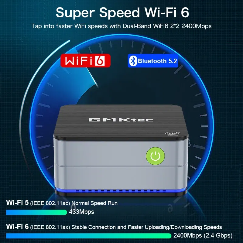 2025 GMKtec G2 Mini PC Windows 11 Pro Intel 12th Gen Alder Lake N100 Mini PC DDR5 12GB RAM 512GB ROM WiFi 6 BT5.2 Desktop