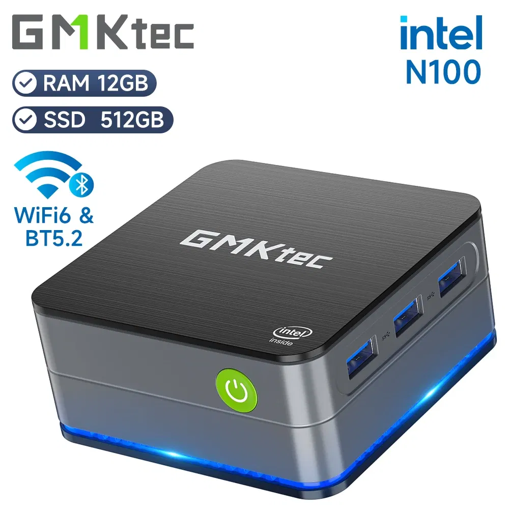 2025 GMKtec G2 Mini PC Windows 11 Pro Intel 12th Gen Alder Lake N100 Mini PC DDR5 12GB RAM 512GB ROM WiFi 6 BT5.2 Desktop