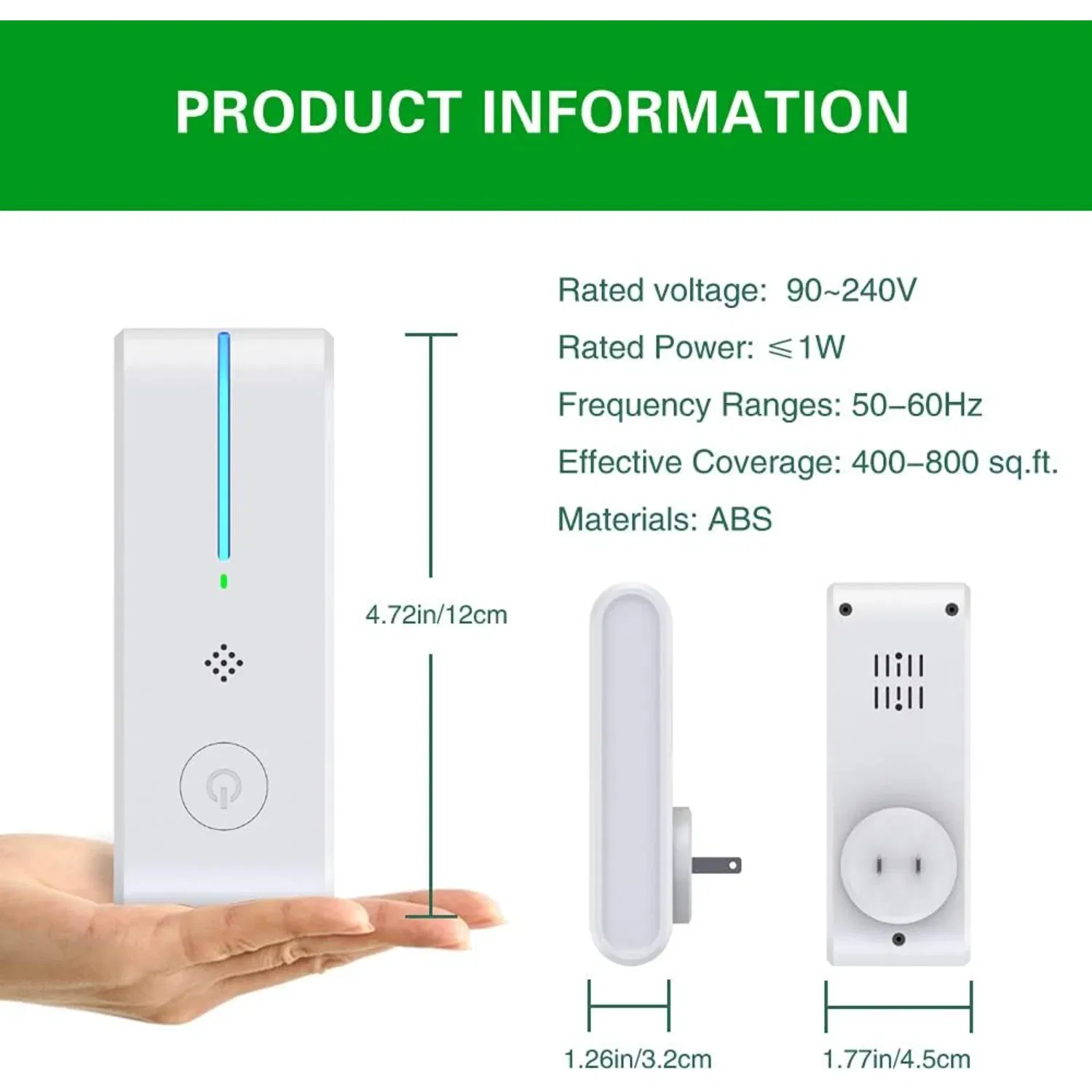 Ships From: CHINA - Small household plug-in air purifier, -saving, silent portable air purifier suitable for homes, bathrooms, living rooms, bedroom