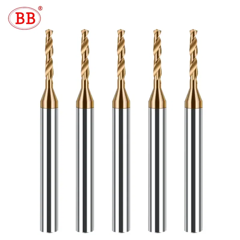 Hole Diameter: 5.3mm - BB 2.03-3.75mm Micro Drill Mini Coated Solid Carbide Bit Metal Iron Steel Hole Drilling 3xD Cutting Length D=4mm CNC Tool 1pcs