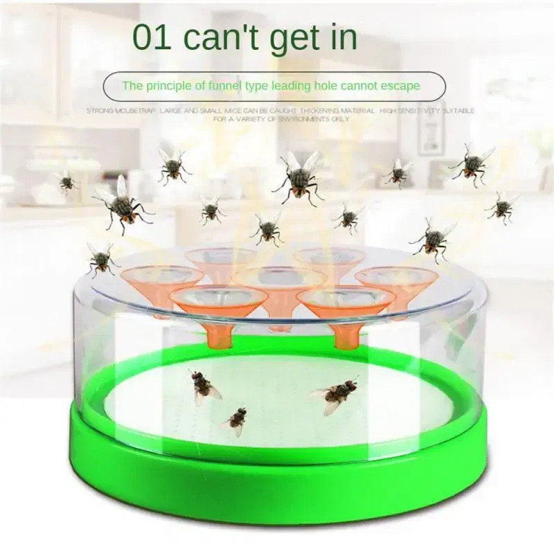 Color: light green, Ships From: CHINA - Household Electric Flies Catching Housefly Mute Single Containing Bait Fly Trap Automatic Flycatcher Fall-proof Pest Trap Device