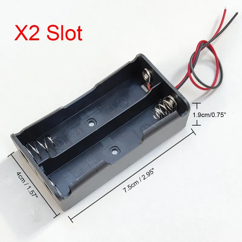 Color: Blue - New 18650 Power Bank Cases 1X 2X 3X 4X 18650 Battery Holder Storage Box Case 1 2 3 4 Slot Batteries Container With Wire Lead