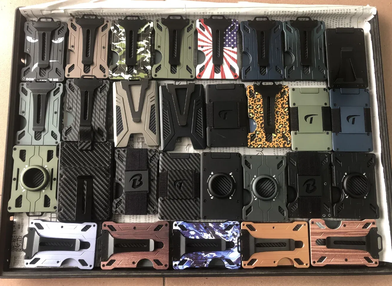 Color: General Camoufl, Ships From: CHINA - Minimalist Wallet For Men - Aluminum Slim Stretchable Belt Draw-Out Metal Wallet  , Holds up 15 Cards with Cash Strap,Card holde