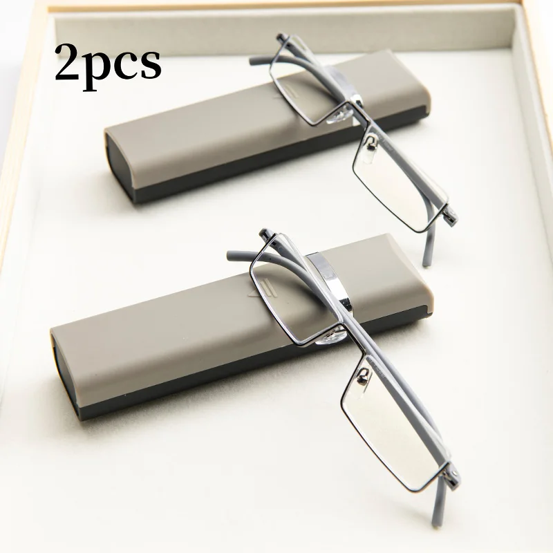 Frame Color: light brown, Eye Prescription: +350 - 2Pcs Suit Anti-blue Light Reading Glasses Ultralight TR90 Sport Presbyopia Eyeglasses Women Men Far Sight Eyewaer With Case +1.2