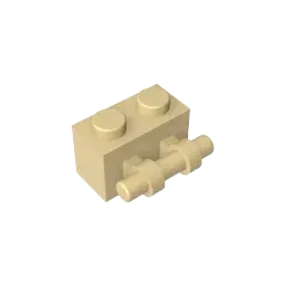 Color: Burgundy - MOC PARTS Bricks GDS-652 BRICK 1X2 WITH STICK compatible with lego 30236 children's toys Assembles Building Blocks Technical