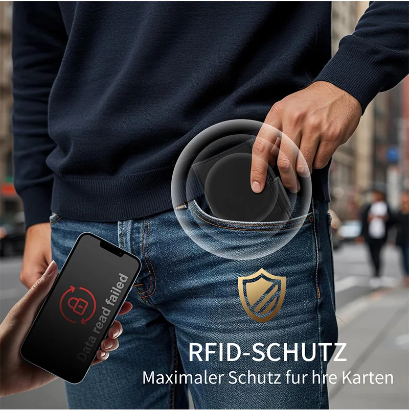 Color: Coffee - Magnetic Credit Card Holder Luxury Men Wallet Rfid Blocking Pop Up Minimalist Wallet Leather Bank Cardholder Case Vallet for Men