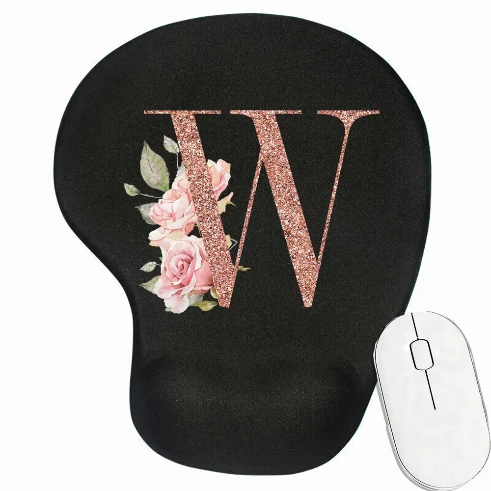 Color: Blue - Mouse Pad Desk Mat for PC Laptop Ergonomic Non-Slip Mousepads Wrist Pad Rose Gold Series Office Accessories Mouse Mats