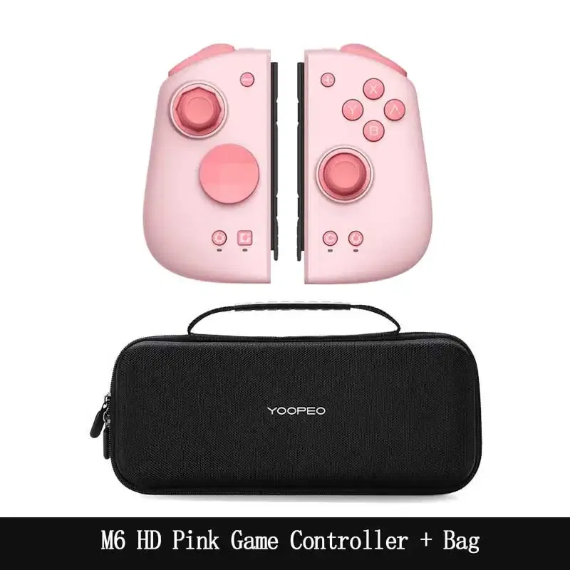 Bundle: Bundle 1, Color: pink, Ships From: CHINA - New! M6s Gemini 2 Gamepad Console for Nintendo Switch Joy-con Game Handle Grip Bluetooth Wireless Controller for Switch OLED