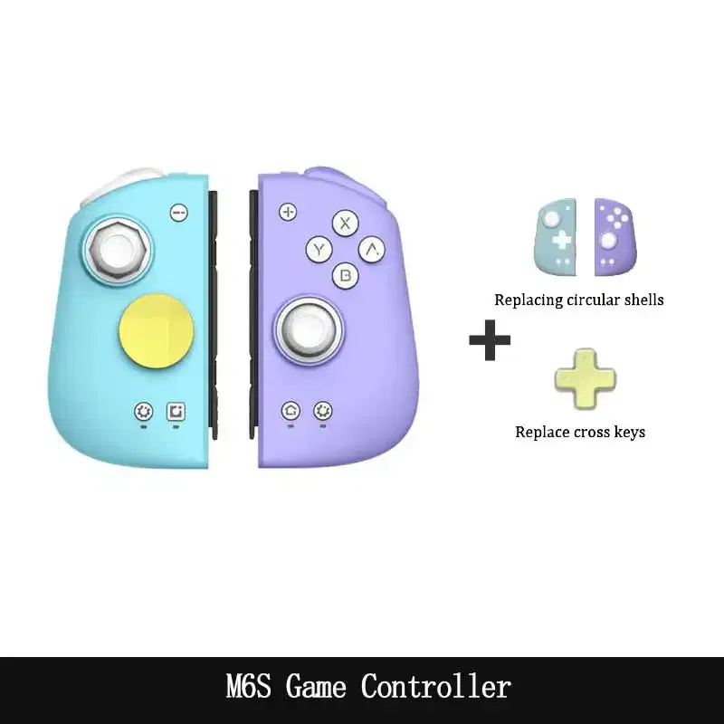 Bundle: Bundle 1, Color: pink, Ships From: CHINA - New! M6s Gemini 2 Gamepad Console for Nintendo Switch Joy-con Game Handle Grip Bluetooth Wireless Controller for Switch OLED