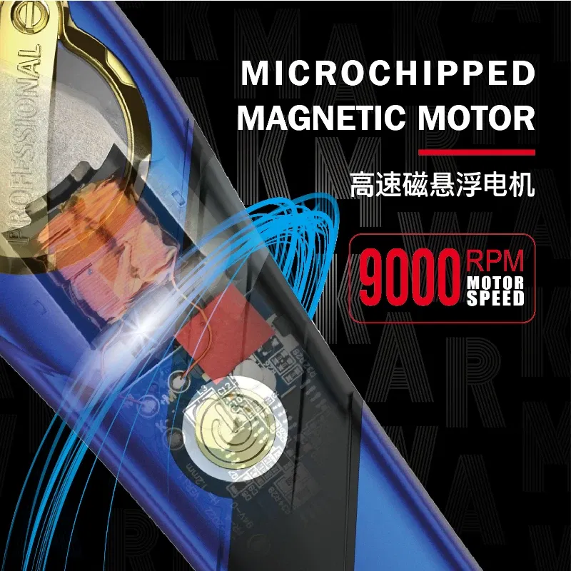 Color: PURPLE - WMARK 9213Hair Clipper for men,Hair Trimmer,Magnetic levitation motor,high speed 9000rpm,Beard Trimmer,DLC Blade