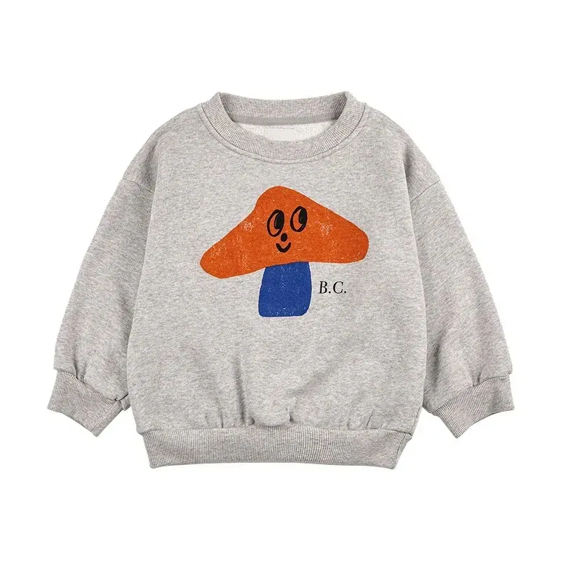 Color: SKY BLUE, Kid Size: 3T - Children's Spring Autumn Hoodie Cartoon Print Unisex Sweatshirt European Style Top for Boys And Girls