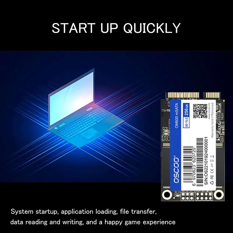 SSD Capacity: 256GB - mSATA SSD 128GB 256GB 512GB 1TB SATA Internal Solid State Hard Drive 6Gbps 3D NAND SSD For Desktop Laptop
