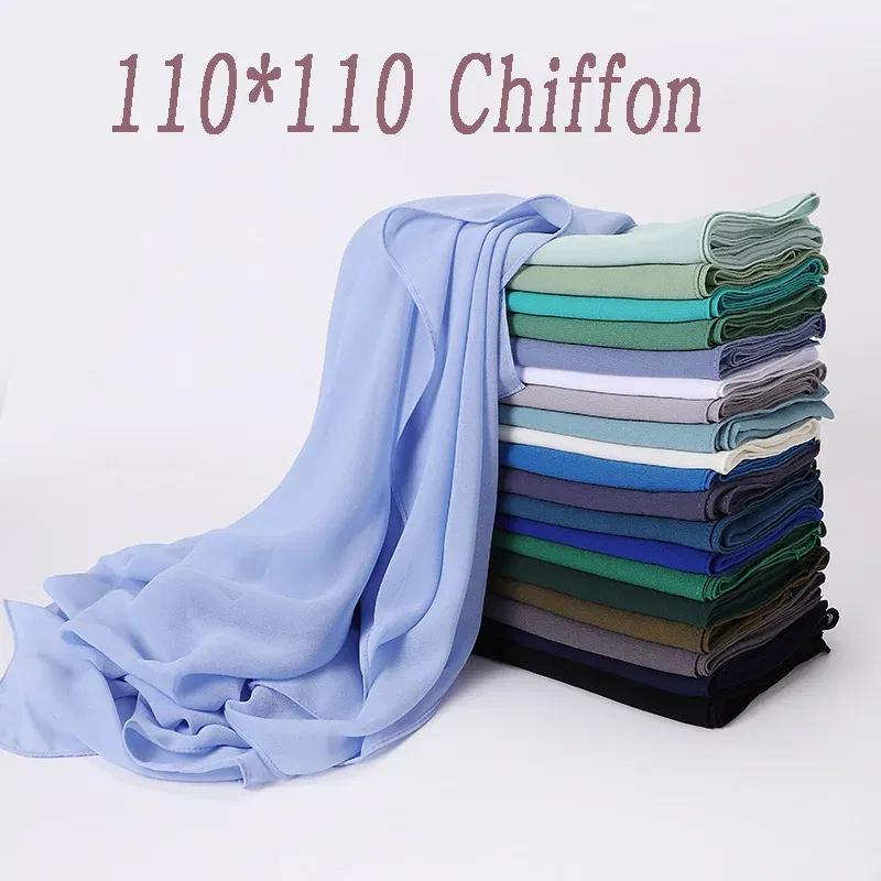 Color: Brown, Size: One Size - A Pure Color Silk Scarves Imitation Silk Stripes Fashion Shawl Sunscreen Scarves Chiffon Scarf 110 * 110 CM