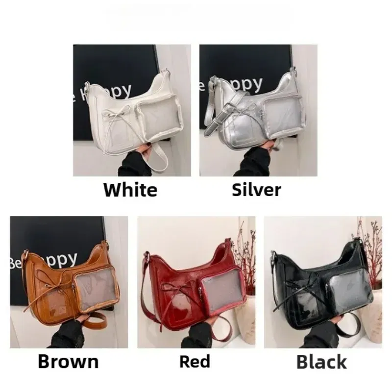 Color: black - Women's Transparent Ida Bags Japan Shoulder Bags Women Students Crossbody Bags Women's Designer Handbags