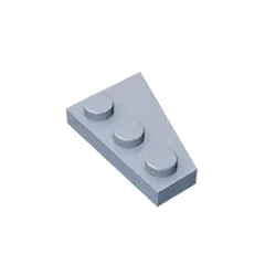 Color: RED - Gobricks GDS-546 Wedge, Plate 3 x 2 Left compatible with lego 43723 pieces of children's DIY Assemble Building Blocks