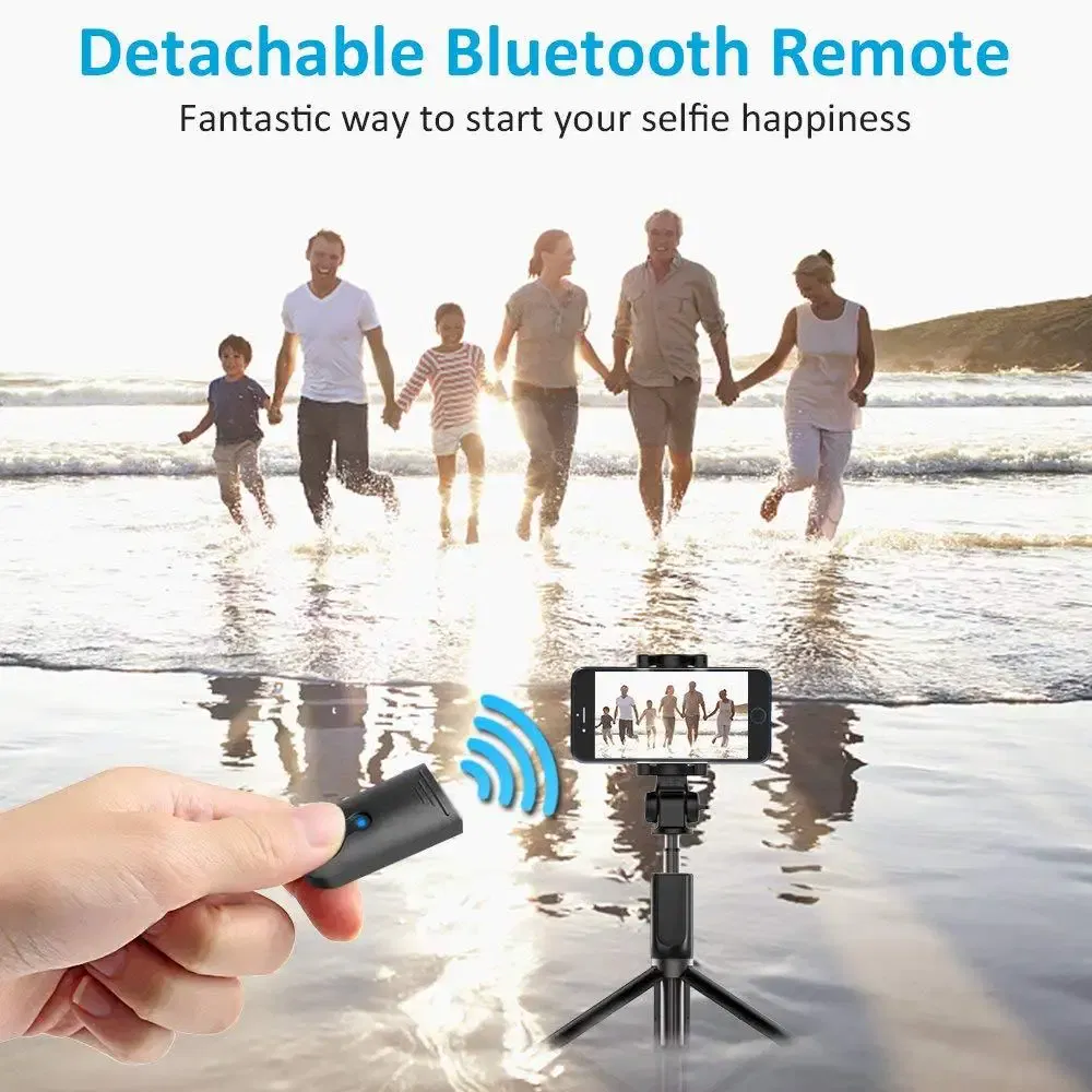 Color: Black - Mobile Phone Selfie Stick Tripod Stand Holder For iPhone 15 Pro Max 14 Xiaomi Redmi Huawei Honor Samsung Smartphone Accessories