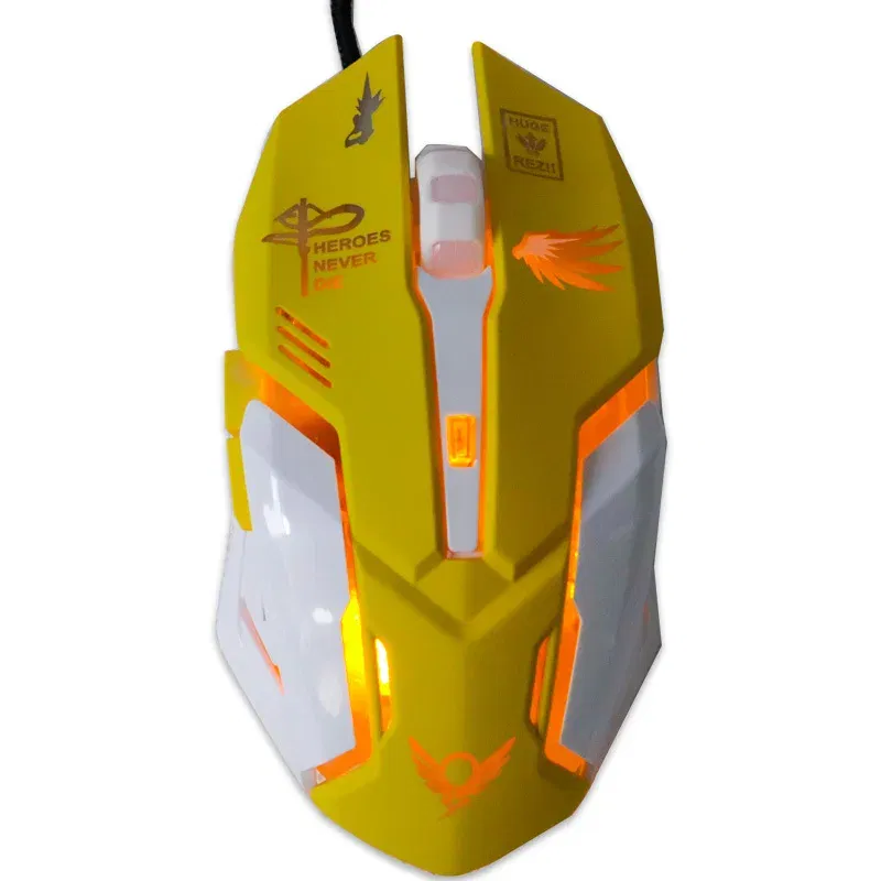 Color: Red - 2400DPI Gaming Mouse Color Backlit Silent Mouse USB Wired Gaming Mouse Pink Computer Professional for Lol Data Laptop