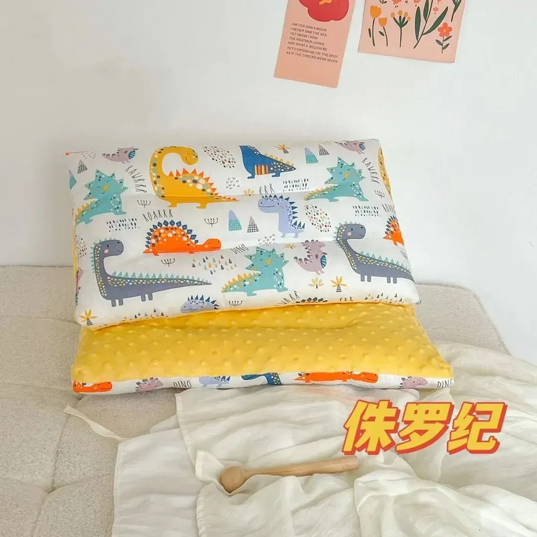Color: WHITE - Soft baby pillow Comfortable velvet newborn pillow Baby sleep headrest Breathable baby pillow Mom's Love