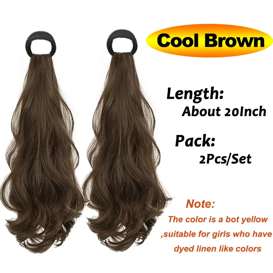 Color: 1B/27HL, Stretched Length: 20inches - Synthetic Ponytails Hair Extension With Rubber Band Long Curly Wavy Layered Ponytail For Women Daily Use Heat Resistant Hair Wig