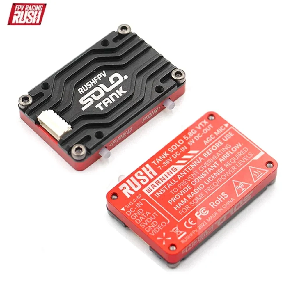 Color: Yellow - Original Rush Max Solo 2.5W/ Rush Tank Solo 1.6W 5.8G High Power Video Transmitter VTX Heat Dissipation Structure For FPV Drone