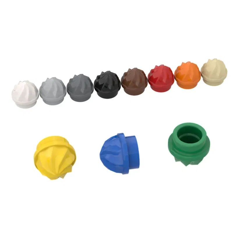 Color: VIOLET/?«?—?…° - 10pcs MOC Brick Parts 15470 Plate Round 1 x 1 Swirled Top Compatible Building Block Particle DIY Kids Brain Toy Birthday Gift
