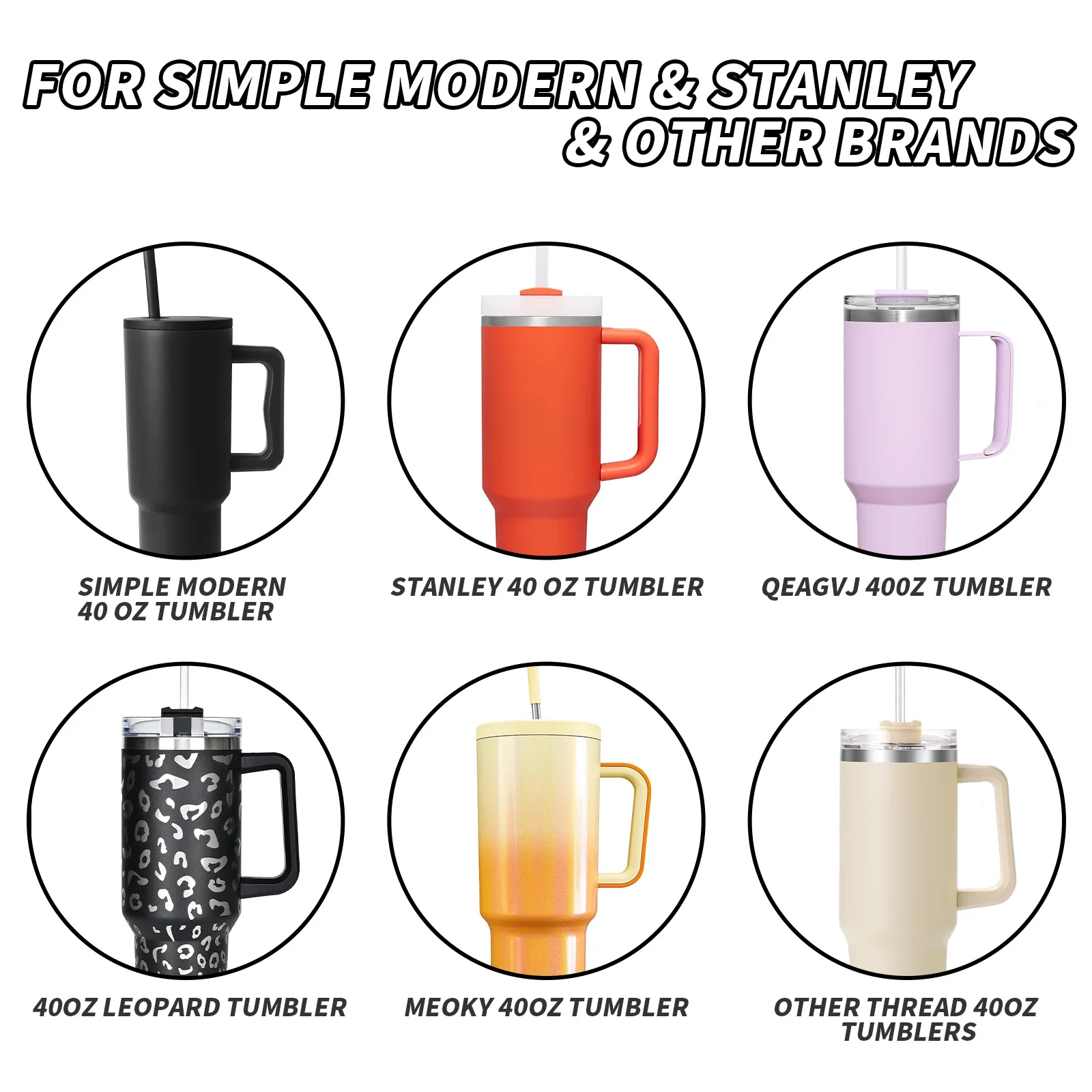 Color: Light Grey - Replacement Lid For Stanley Adventure Quencher Travel Tumbler 40oz Clear Spill Proof Tumbler Cover For Stanley Cup Accessories