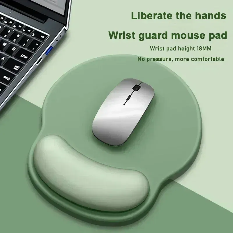 Color: dark blue - Gradient Mouse Pad Comfortable Wrist Support Non Slip Mice Mat Soft Mousepad Wrist Support Computer Silicone mouse pad