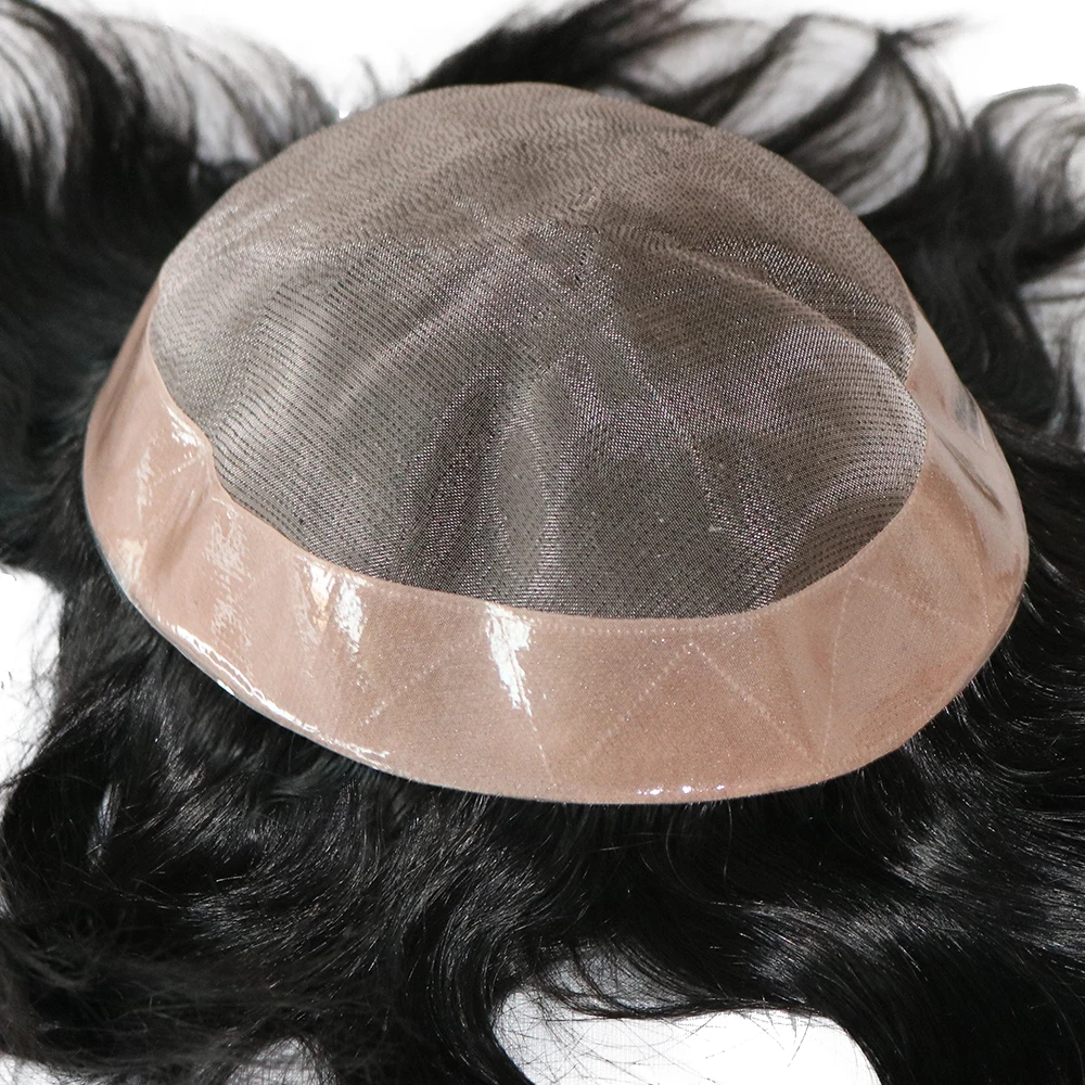 Toupee Color: 1780#, Toupee Density: 130%, Length: 6 inches, Toupee Size: 6x9, Toupee Design: free - 20MM Curly Brown Black Super Durable Mono Lace&Pu Mens Toupee Wig Human Hair 15mm Capillary Prosthesi Weave Replacement For Male