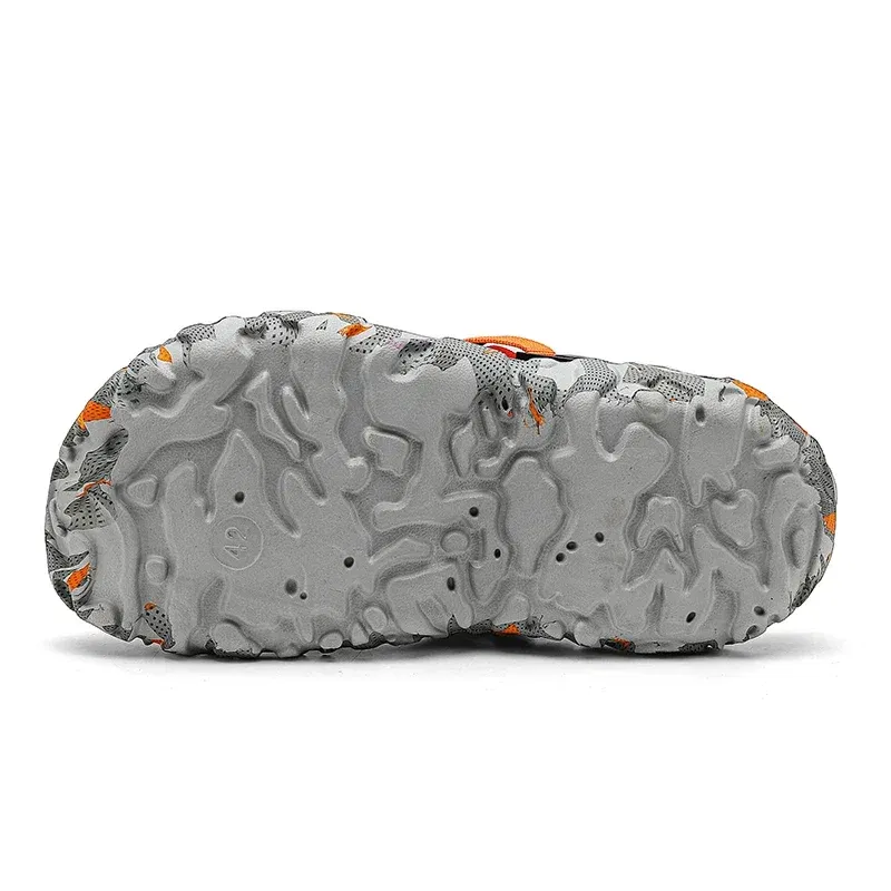 Color: Khaki, Shoe Size: 47 - Fashion Garden Shoes Men's Clogs Slippers Sandal Flat Camouflage Sandals Male Sneakers Outdoor Flip Flops Home Clogs