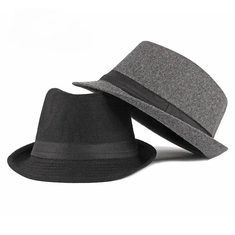 Color: black - Spring Summer Men's Hats Fedoras Top Jazz Hat Bucket Bowler Hats Chapeau Hats Fedora Hat Women Black Hat Wedding Hat Caps