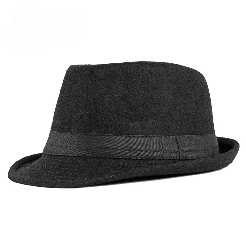 Color: black - Spring Summer Men's Hats Fedoras Top Jazz Hat Bucket Bowler Hats Chapeau Hats Fedora Hat Women Black Hat Wedding Hat Caps