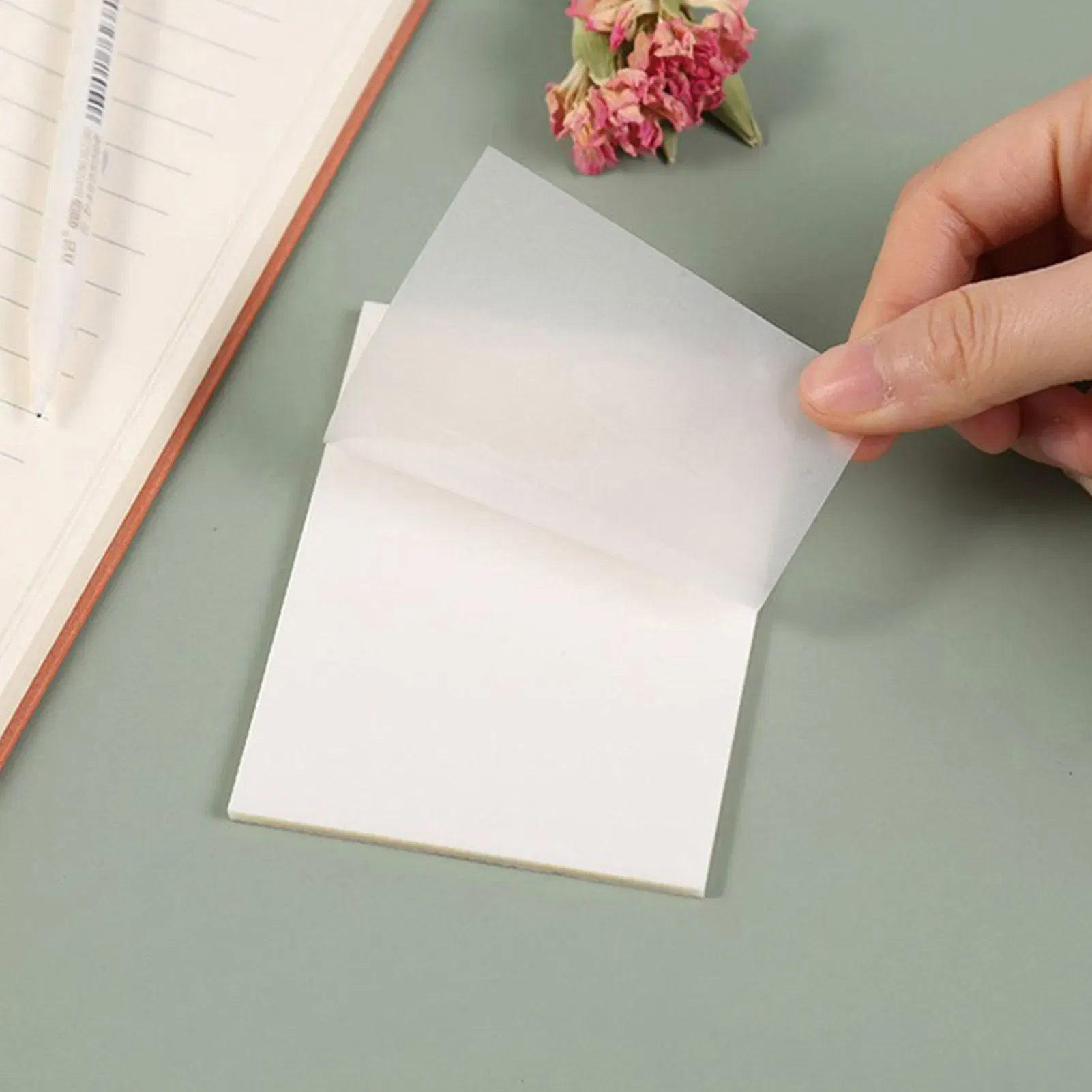 Color: Red, Ships From: CN - Clear Sticky Notes 50 Sheets Waterproof Sticky Note Papers Self-Adhesive Transparent Memo Note Pads School Office Supplies