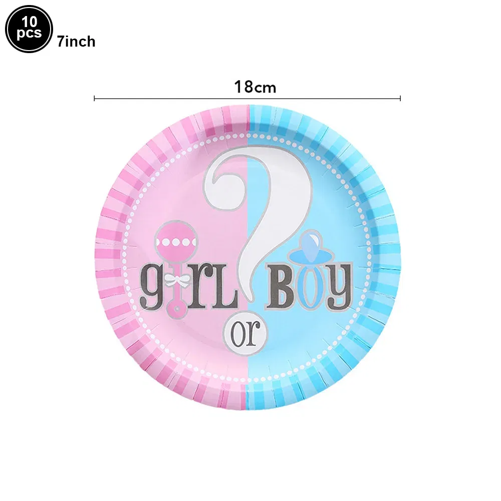 Color: MINT GREEN - Gender Reveal Party Decorations Disposable Tableware Plates Cups Napkins Tablecloth Boy Girl Balloon Fringe Curtain