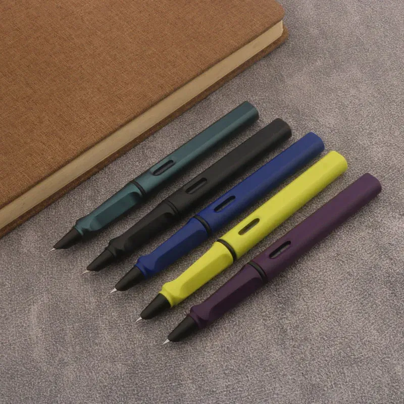 Color: WHITE - 1pc Naginata Fountain Pen Matte Blue Handmade Grinding 1.5mm Nib Business Office School Supplies Writing Pens