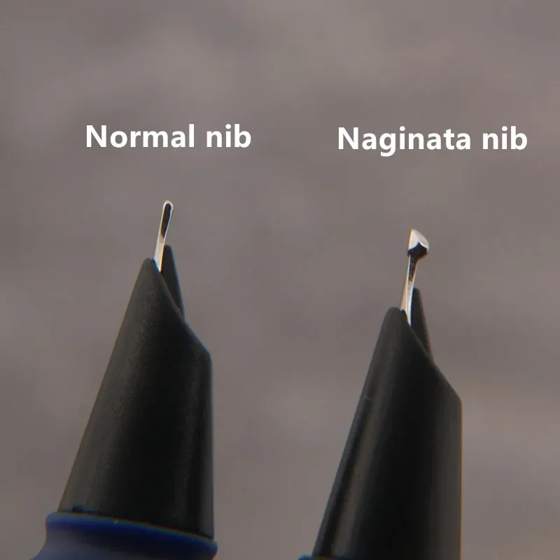 Color: WHITE - 1pc Naginata Fountain Pen Matte Blue Handmade Grinding 1.5mm Nib Business Office School Supplies Writing Pens