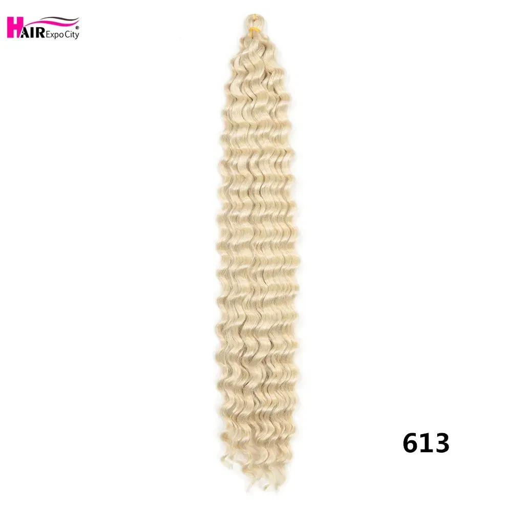 Color: #613, Ships From: CN, Stretched Length: 28inches, Bulk Buy: 1Pcs/Lot - 22-28 Inch Freetress Deep Twist Crochet Hair Natural Synthetic Braids Hair Ombre Crochet Braiding Hair Extensions Hair Expo City