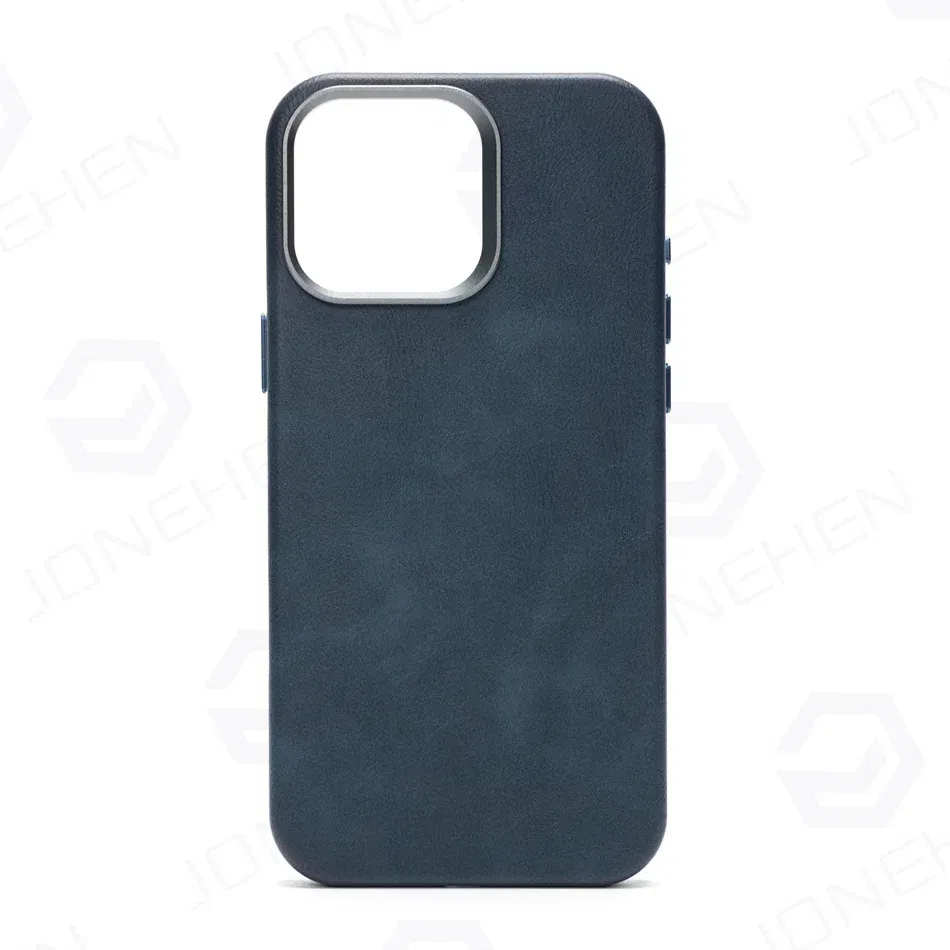 Color: Brown, Material: Nylon - High-end Retro Oil Wax Pattern Magnetic For Magsafe Leather Case For iPhone Air 15 14 Plus 13 16 17 Pro Max Camera Button Cover