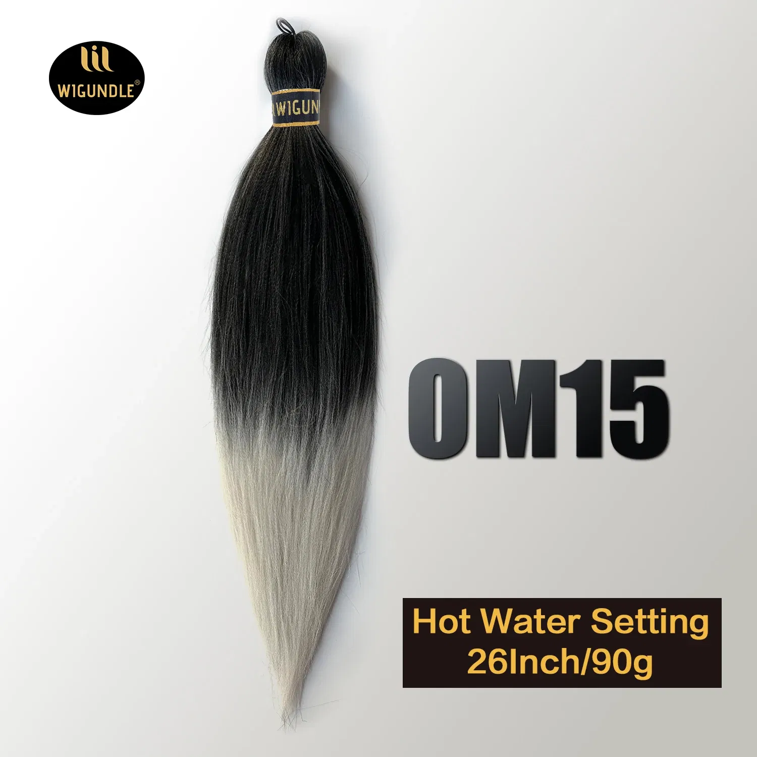 Color: #1B, Stretched Length: 26inches, Bulk Buy: 1Pcs/Lot - Kanekalon 26inch Hot Water Set Pre Stretched Jumbo Braiding Hair Box Twist Braids Synthetic Hair Extensions For Women Soft Yaki